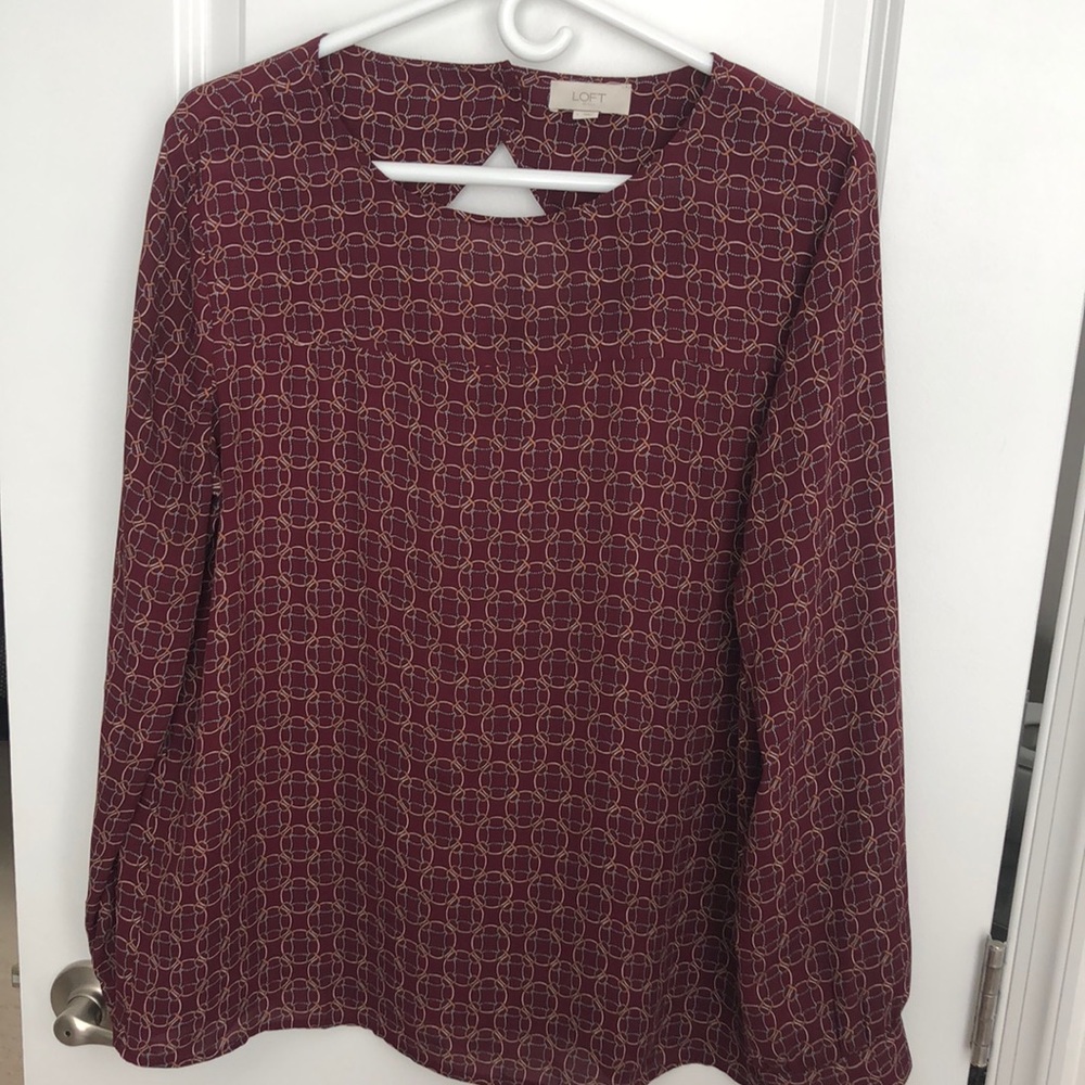 Loft maroon top